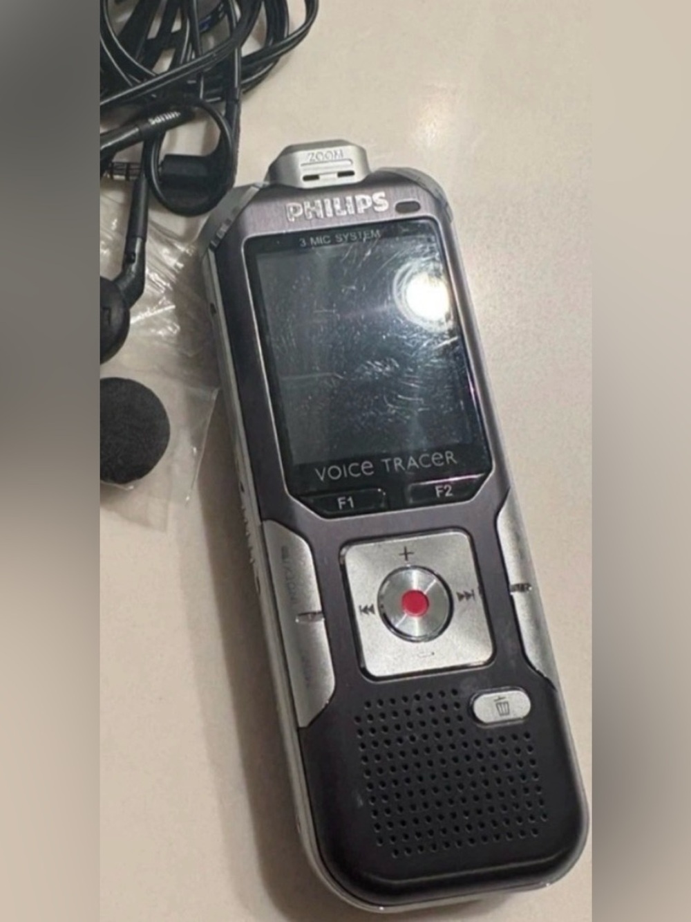 Philips Voice Tracer Portable Digital Recorder — Silver and Black (Like New!)